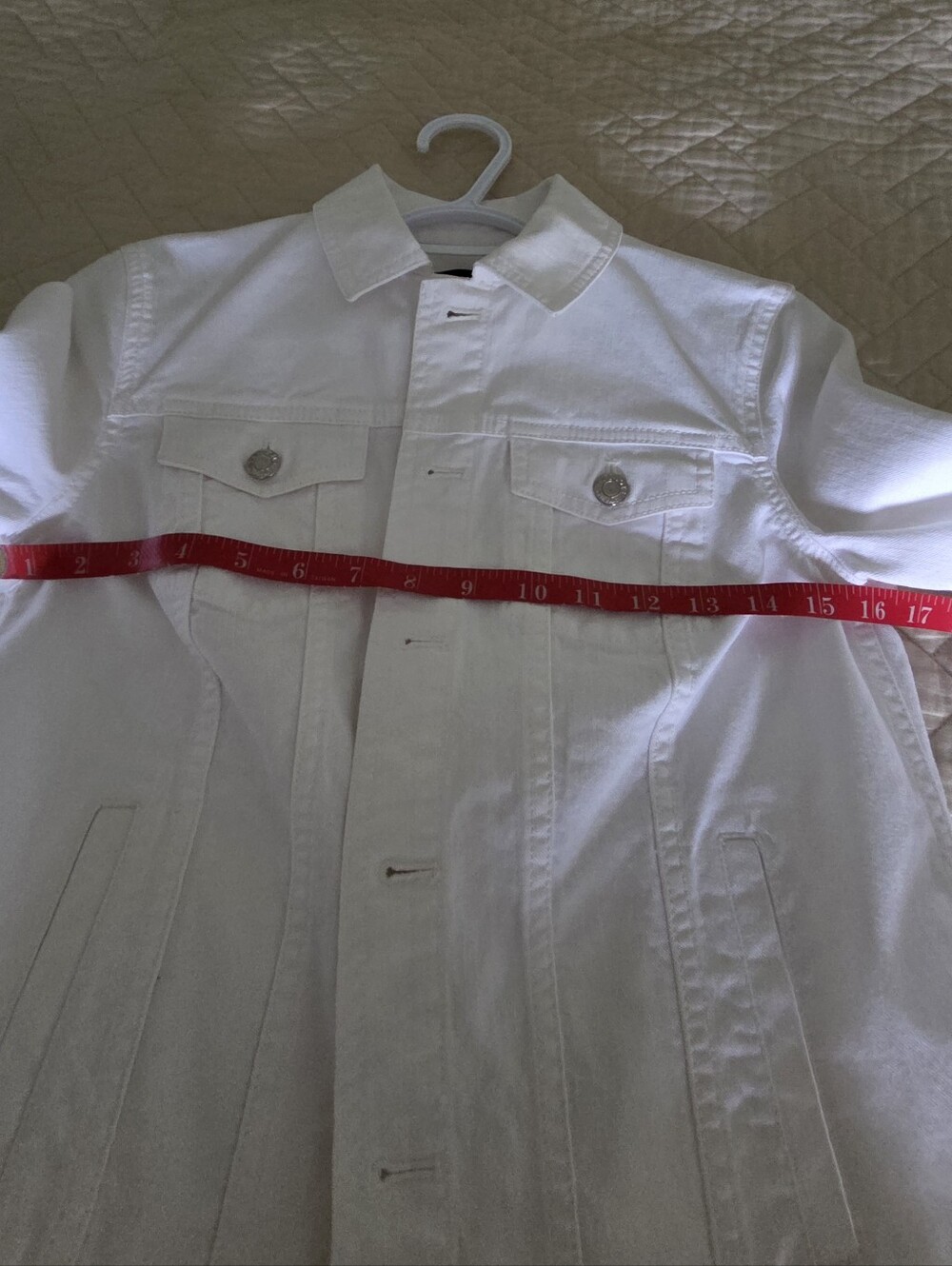 Talbots White Women's Jean Jacket. - Picture 3 of 7
